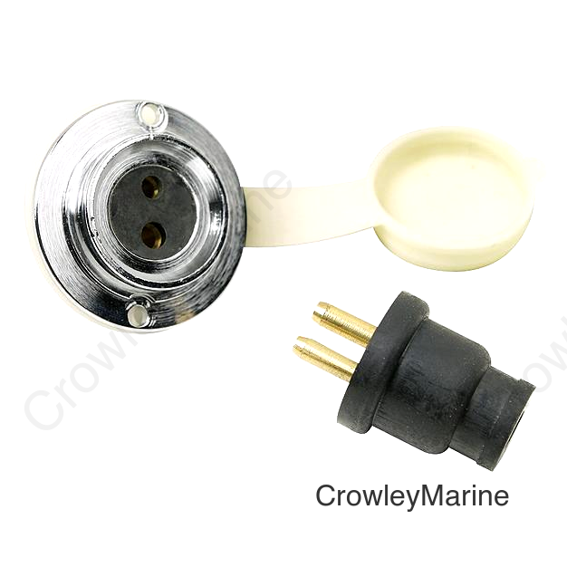 Seachoice Deck Connector With Two Pin Double Contact Socket and Plug