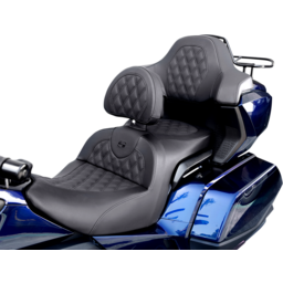 Seat - Roadsofa™ - Without Backrest - Full Lattice Stitch - Black thumbnail-1