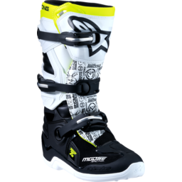 BOOT YTH MSE  BK/WT/YL 3 thumbnail-2