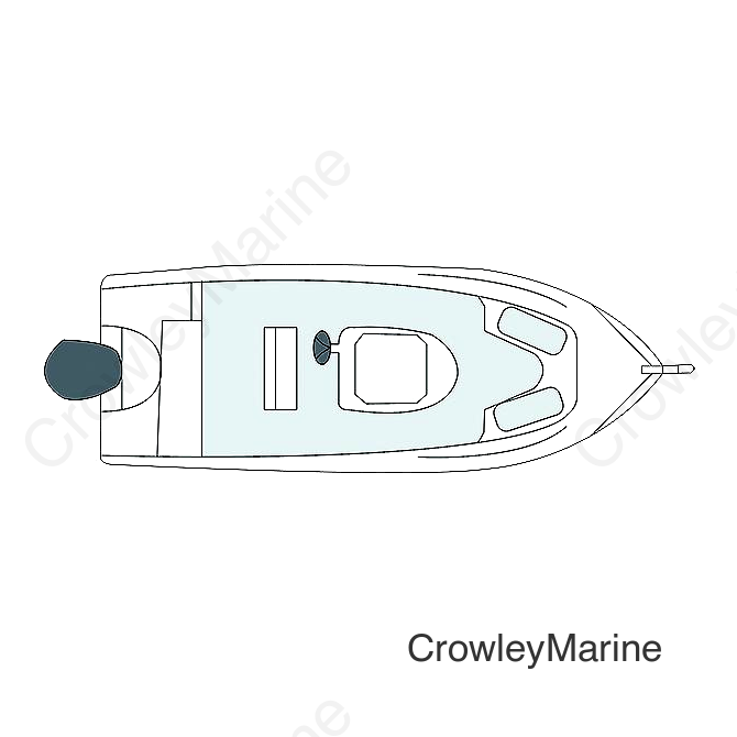 Carver 79012 Flex-Fit PRO™ Poly-Flex II V-Hull Center Console, Slate Gray