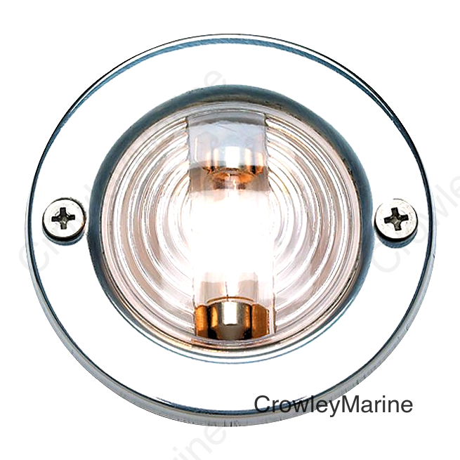 Seachoice 3" Transom Light With Stainless Steel Flange