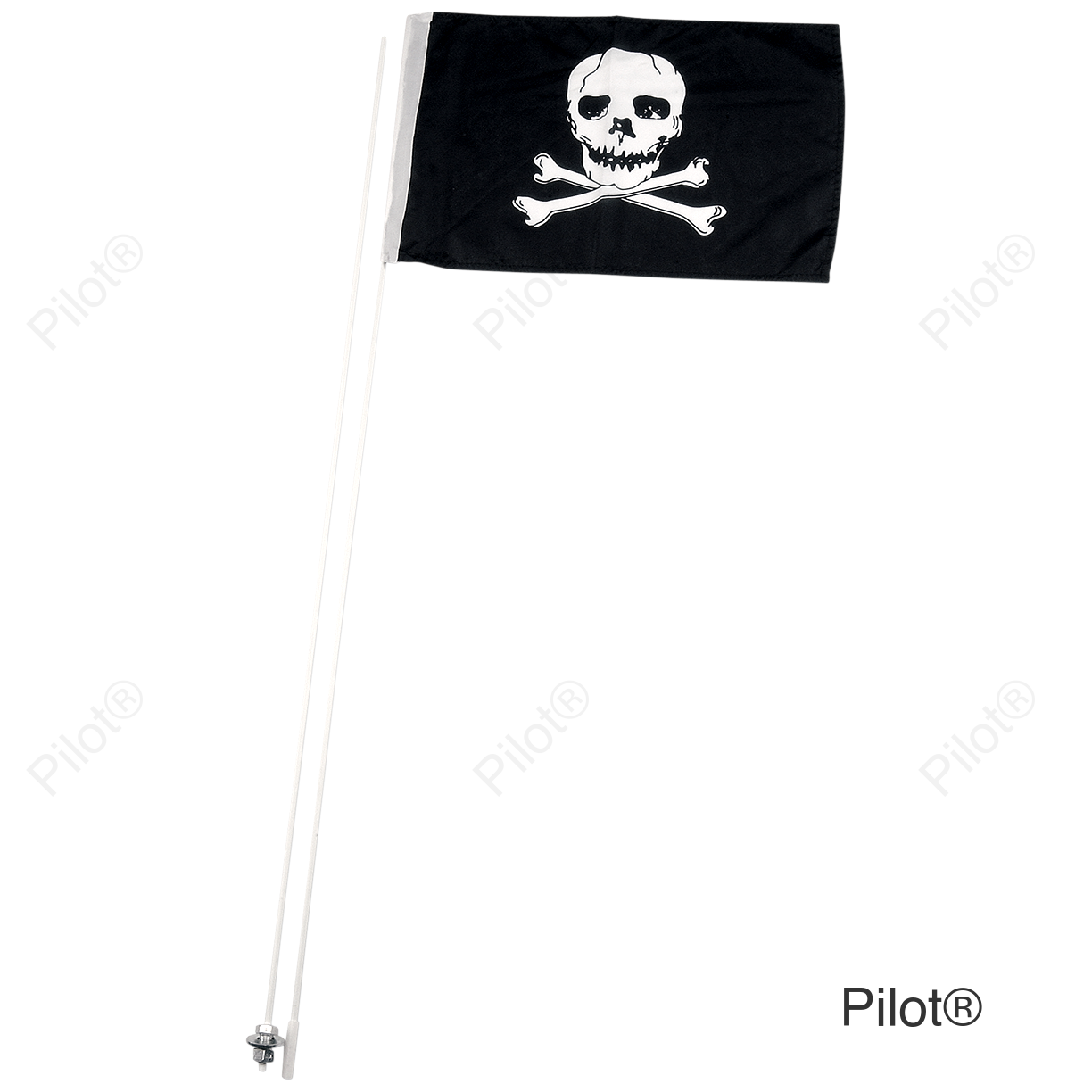 Flag Pole and Mount - With 12' X 19" Flag - Pirate - 5 Pack