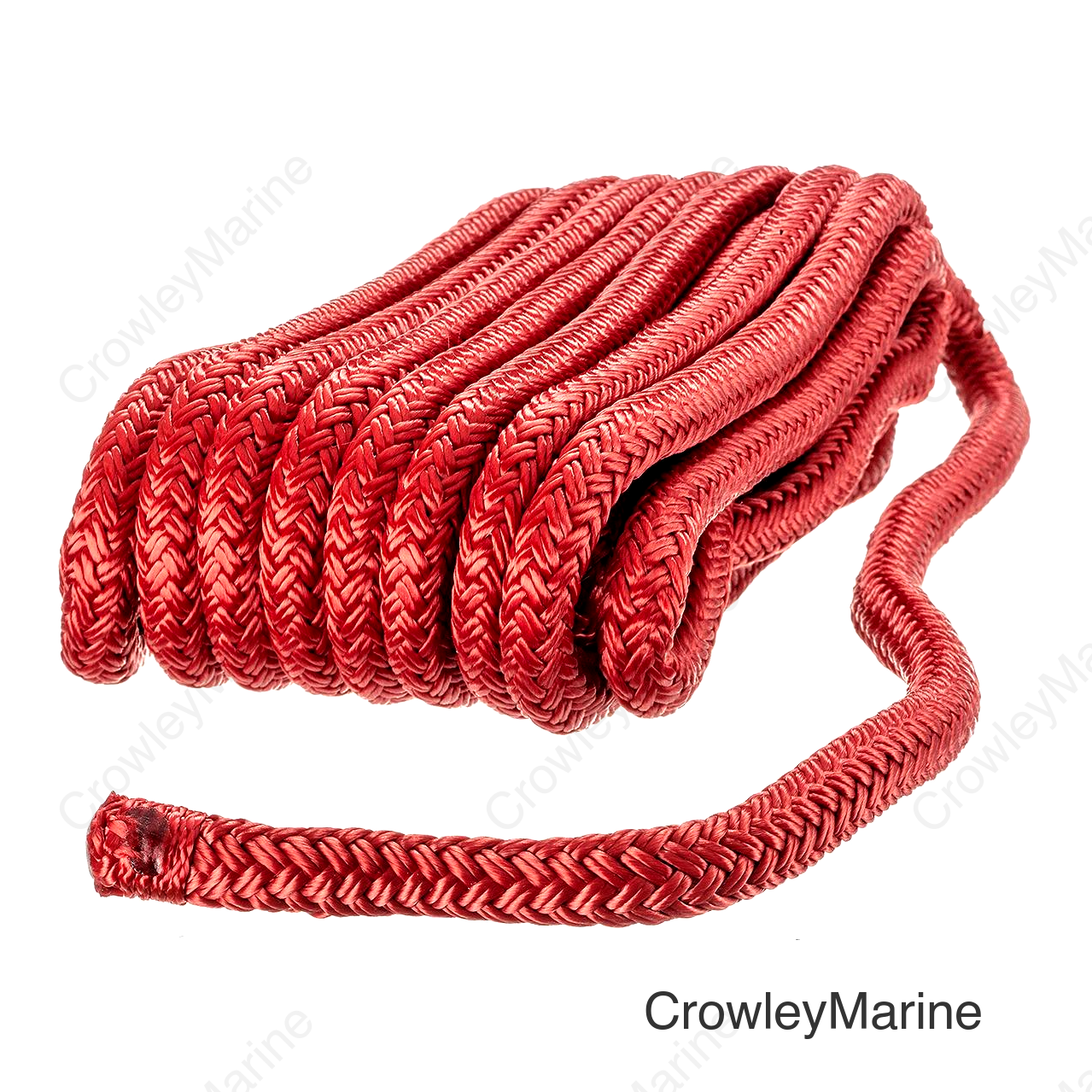 Seachoice Double-Braid Nylon Dock Line w/ Eye Splice, Pre-Shrunk, Heat Stabilized, 1/2 In. X 20 Ft., Red