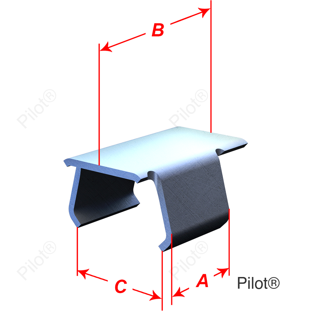 Small Flat Tab Clips - 1.500" Total Length - 10 Pack