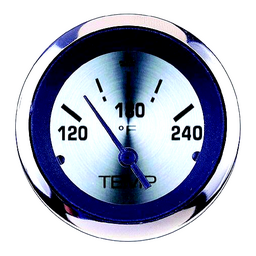 Sierra 63480P Sterling Series 2" Stainless Steel Electric 120-240 F Dial Range Water Temperature Gauge & Requires "D" Sender Code thumbnail-0