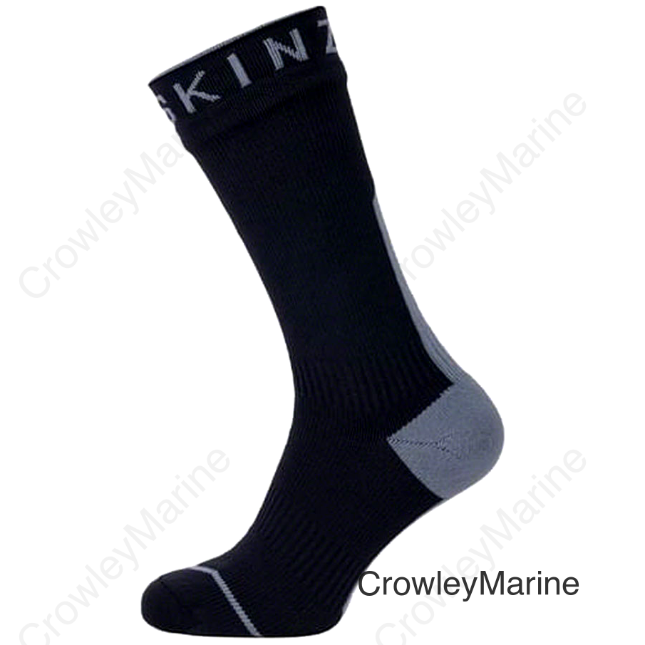 SealSkinz Briston Waterproof Mid Socks - Black/Gray Medium
