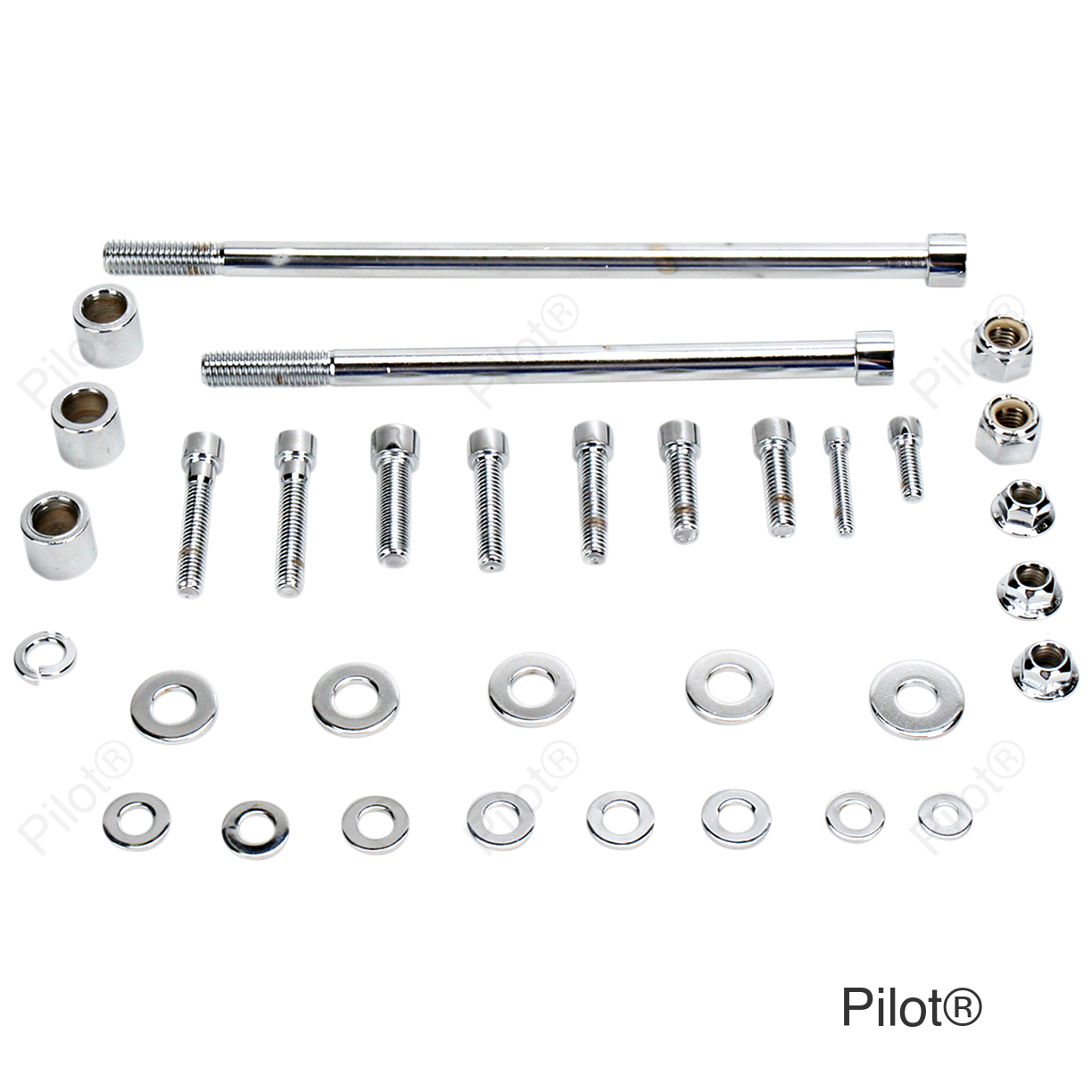 Bolt Kit - Motor Mount - Top/Front/Rear - Socket-Head - Chrome
