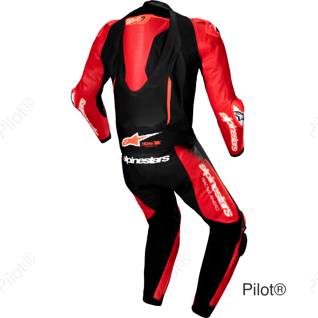 GP-R7 1-PC Leather Suit - Black/Red - US 50 / EU 60