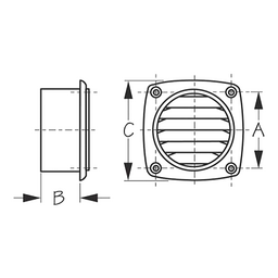 Seadog 337415 Hose Thru Vent, 4" White thumbnail-0