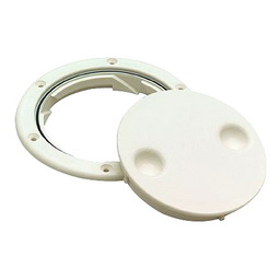 Seachoice Twist 'N' Lock Marine Boat Deck Plate, White Finish, Up to 4-1/2 In. thumbnail-3