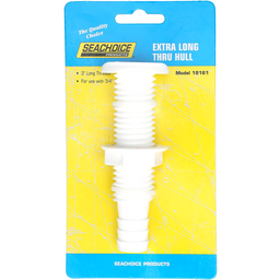 Seachoice Polypropylene Extra Long Thru-Hull Connector for 3/4 in. ID Hose, White Finish thumbnail-2