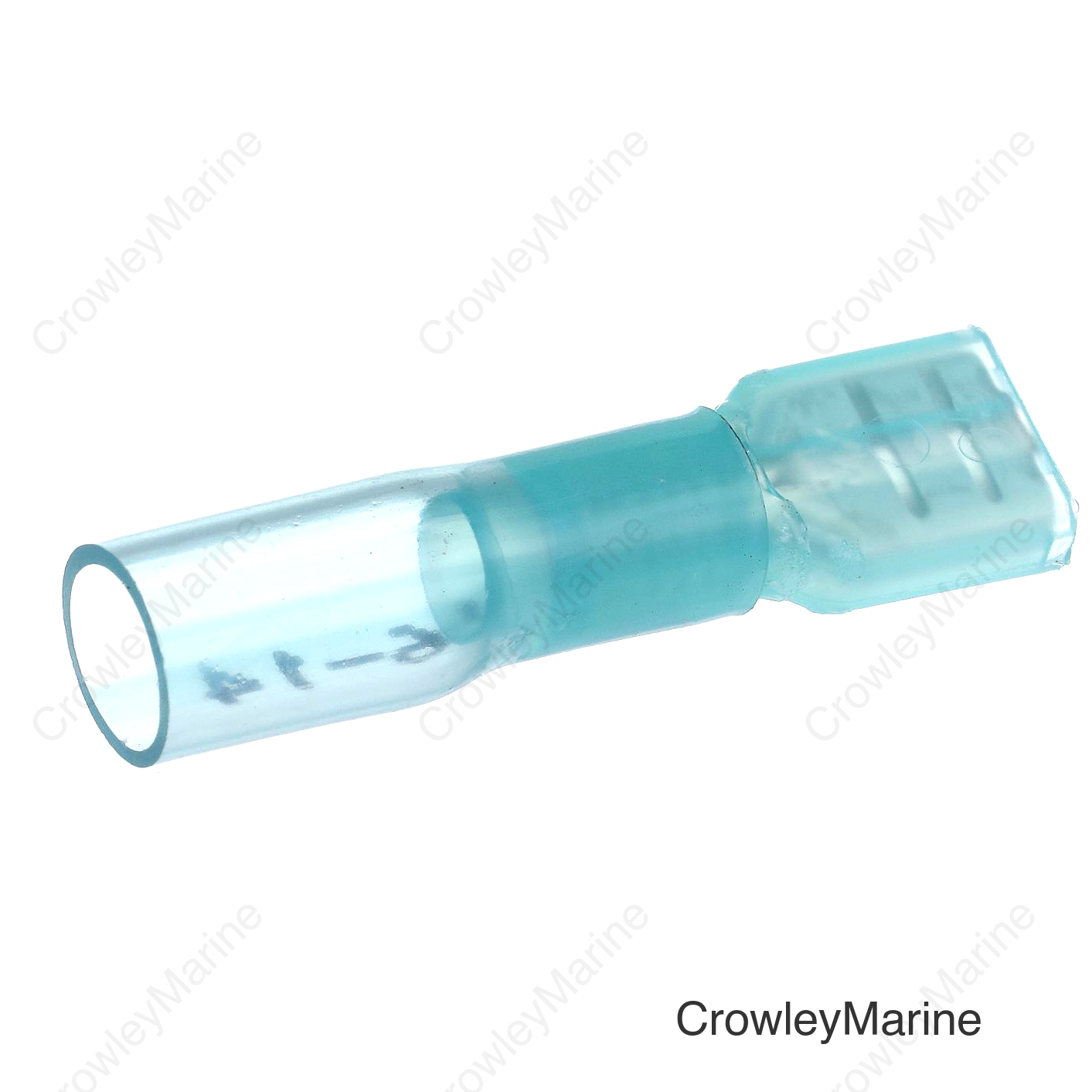 Seachoice Heat Shrink Insulated Disconnect, Marine Grade Heat-Shrinkable Female Disconnect Terminals, Blue, Pack of 25, 16-14 Wire Range
