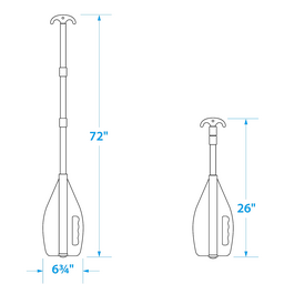 Seachoice Emergency Multi-Purpose Telescoping Boat Hook and Paddle, Orange, 26-72 In. thumbnail-1