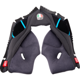 Pista GP RR Cheek Pads - Gray/Cyan - XL thumbnail-3