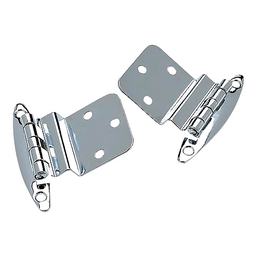 Seachoice Inset Hinges w/ 3/8 in. Inset, Chrome-Plated Brass, 2-3/4 in. X 2-1/8 in., Pack of 2 thumbnail-3