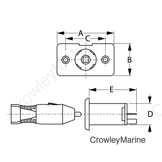 POWER SOCKET PLUG ONLY 12V
