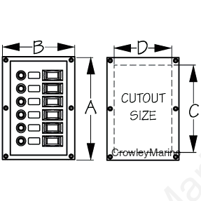 Nylon CIRCUIT BREAKER PANEL (424800-1)
