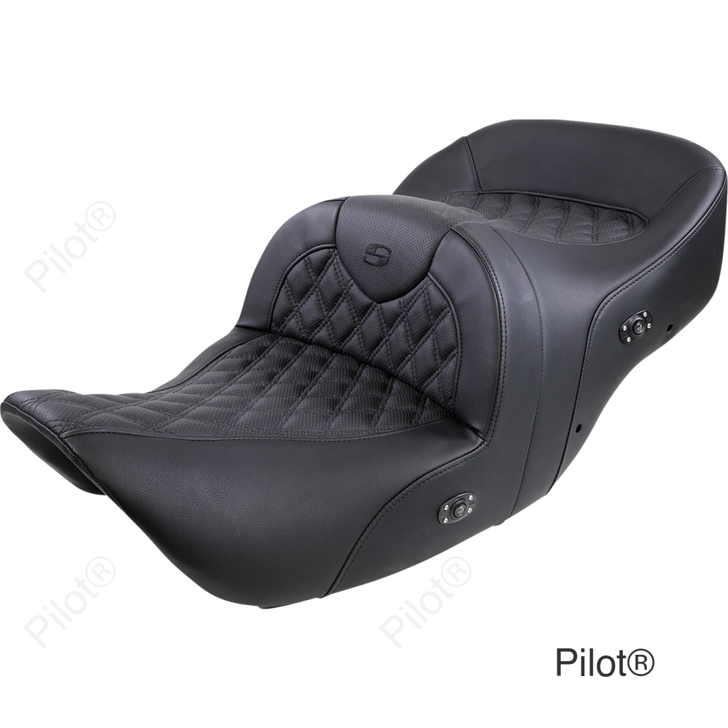 Roadsofa™ Seat - Without Backrest - Full Lattice Stitch - Black - Heated - GL
