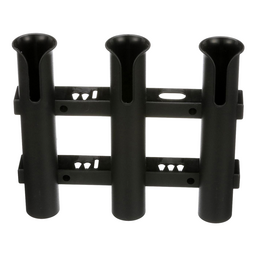 Seachoice Fishing 3-Rod Storage Rack, Holds 3 Fishing Rods with Slots for Knives and Pliers, Black thumbnail-3