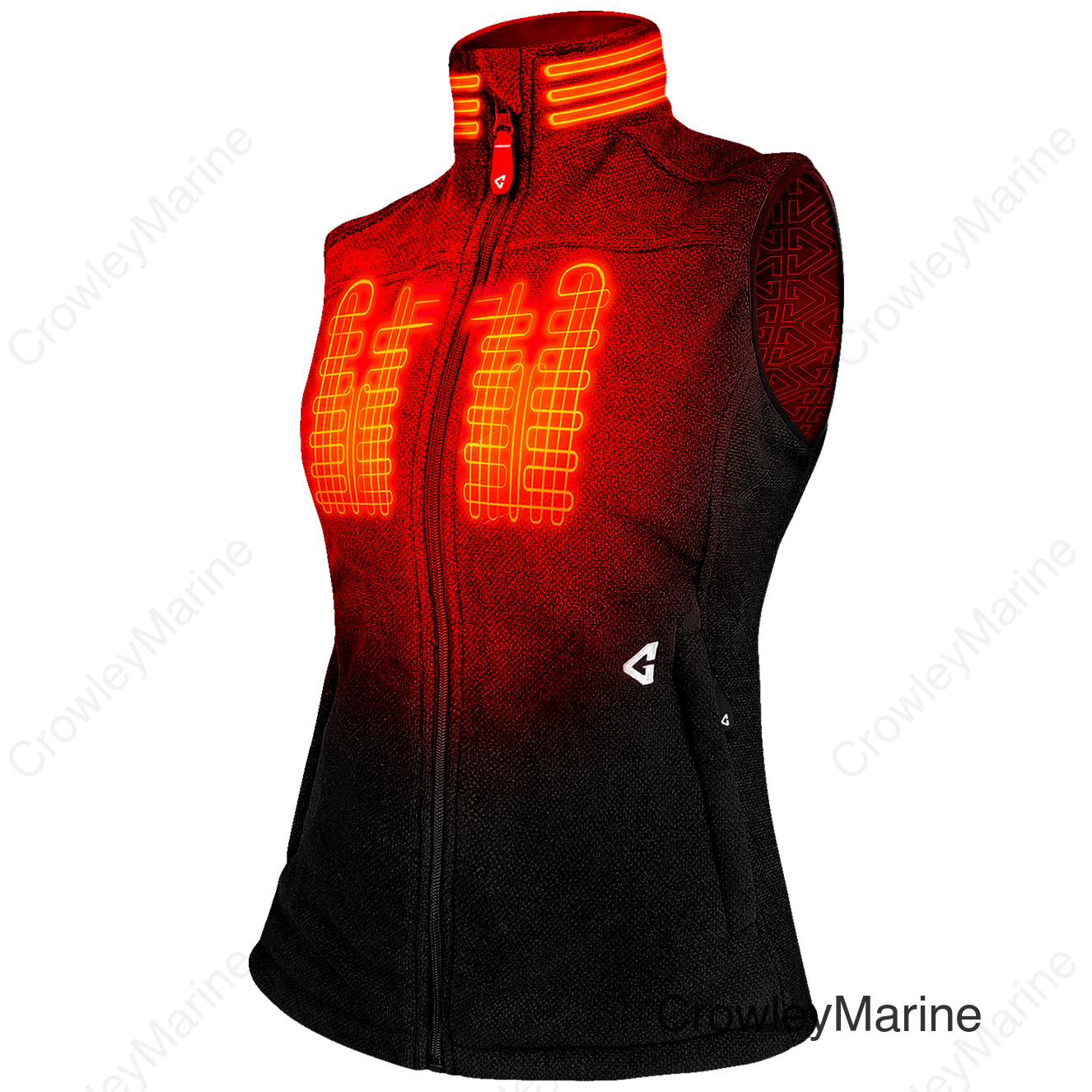 VEST WMN HEAT 7V THERMITE 2 FLEECE BK S