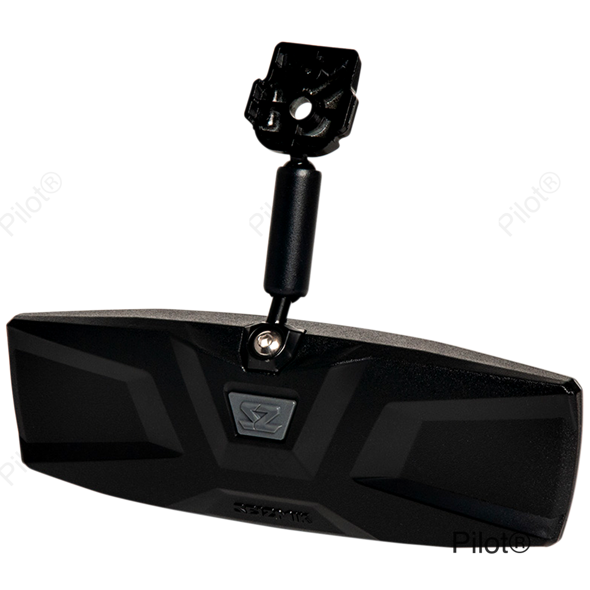 Mirror - Halo R - Rear View - Rectangle - Black w/Black Bezel - 1.625"