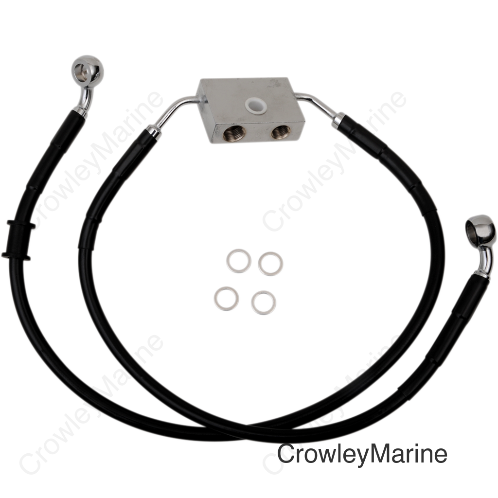 FRT BRAKE LINE XL BK +4