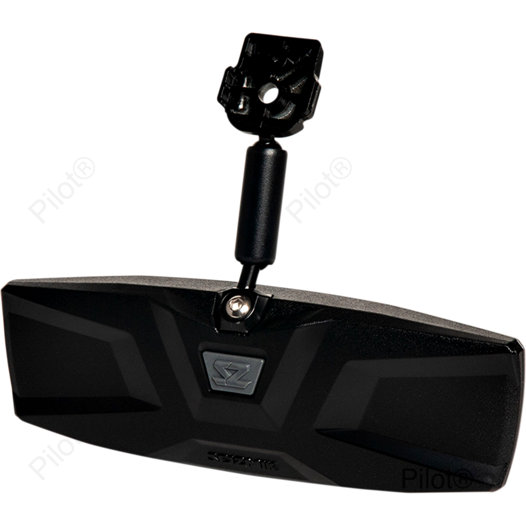 Mirror - Halo R - Rear View - Rectangle - Black w/Black Bezel - 1.625"