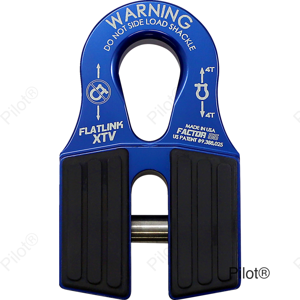 FlatLink XTV Winch Shackle Mount - Blue