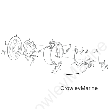 Backing Plate, Cast 12 1/4" Dexter Electric 7-Bolt (236513)