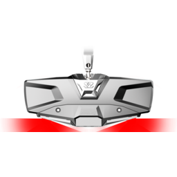 Mirror - Halo R - Rear View w/LED Cabin Light - Rectangle - Silver w/Silver Bezel - Defender thumbnail-7