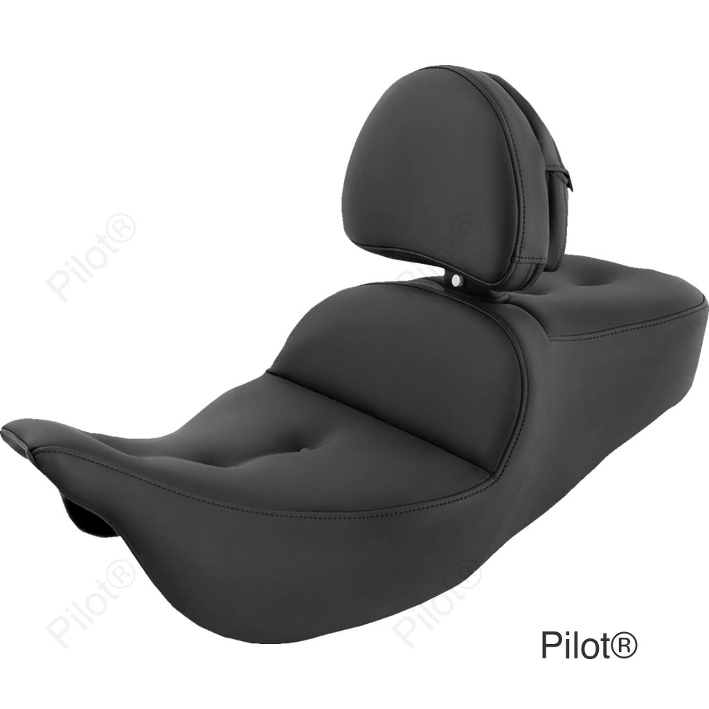 Pillow-Top Roadsofa™ Seat - with Backrest - Black - FLH/FLT '08-'23