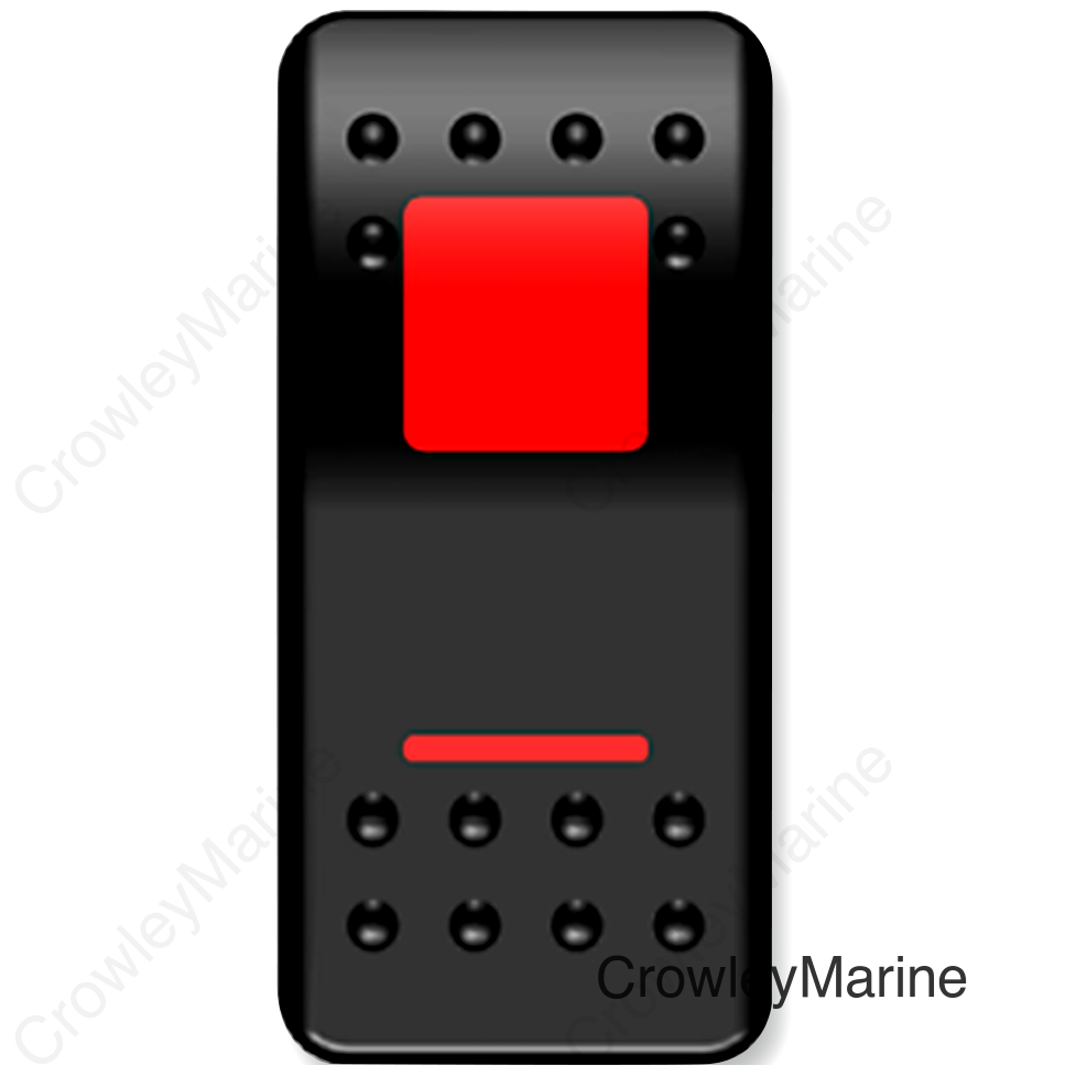 SWITCH ROCKER ON/OFF RED