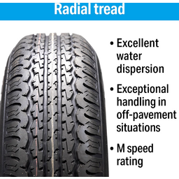 Seachoice 53403 ST175/80R13C/5H KR35 13" Black Modular, 5-Lug on 4-1/2" Radial Tire & Wheel Assembly thumbnail-2