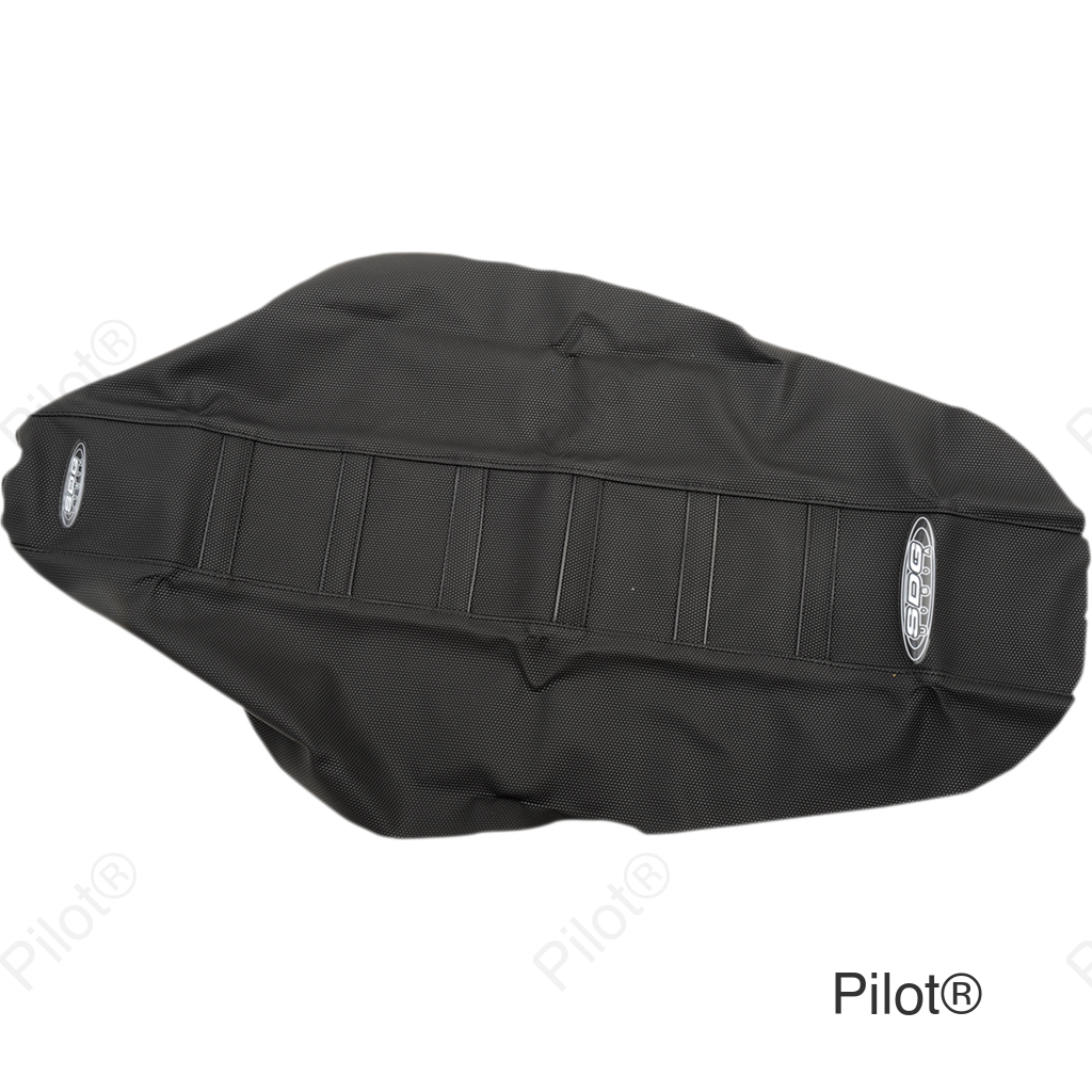 6-Ribbed Seat Cover - Black Ribs/Black Top/Black Sides
