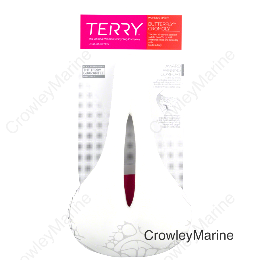 Terry Butterfly Chromoly Saddle - Chromoly White Women's