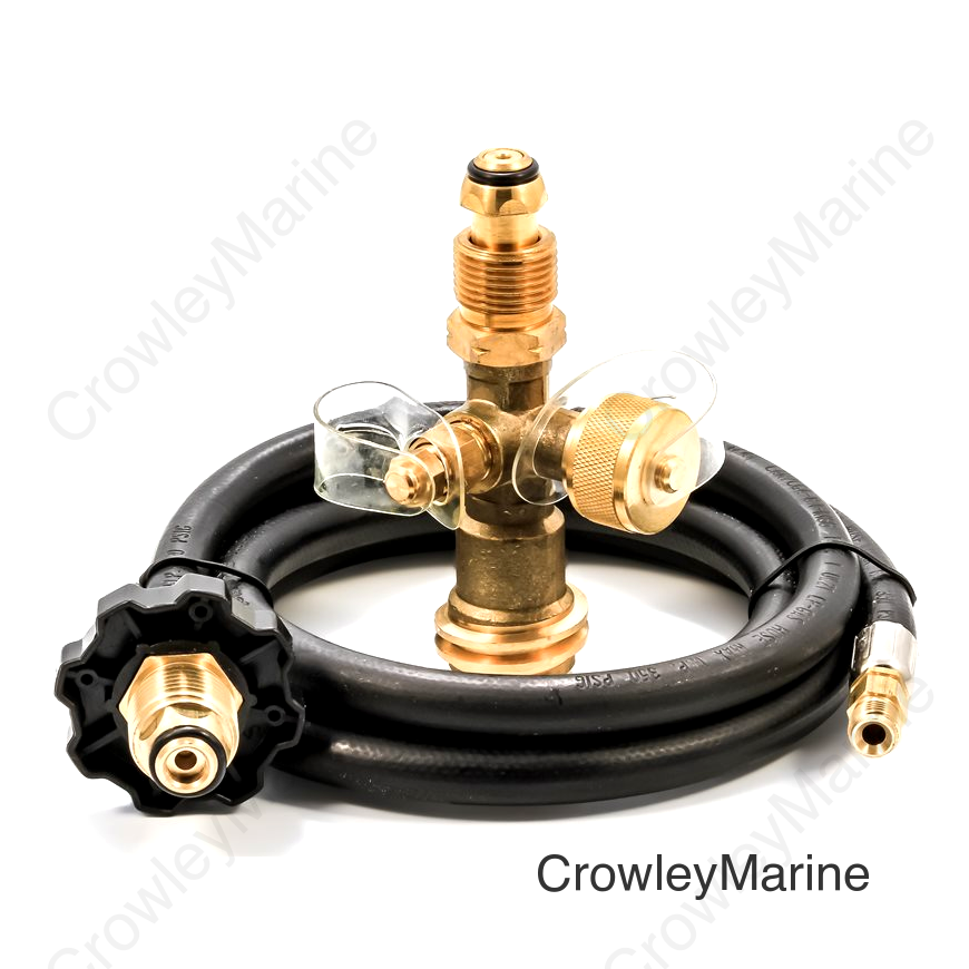 TEE W/ 4 PORTS W/ 5' HOSE