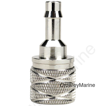 5/16" Barb Female Hose-to-Engine, Chrome Plated Brass