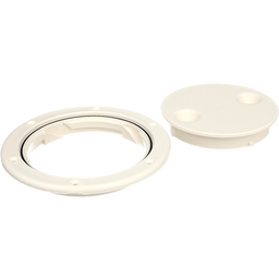 Seachoice Twist 'N' Lock Marine Boat Deck Plate, White Finish, Up to 4-1/2 In. thumbnail-1