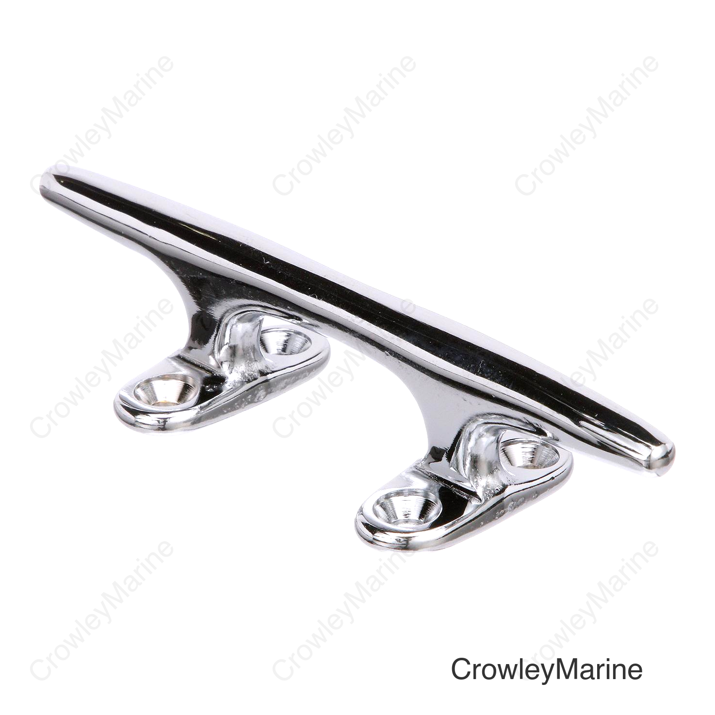 Seachoice Hollow Base Yacht Cleat, Chrome-Plated Cast Brass, 8 In. Long