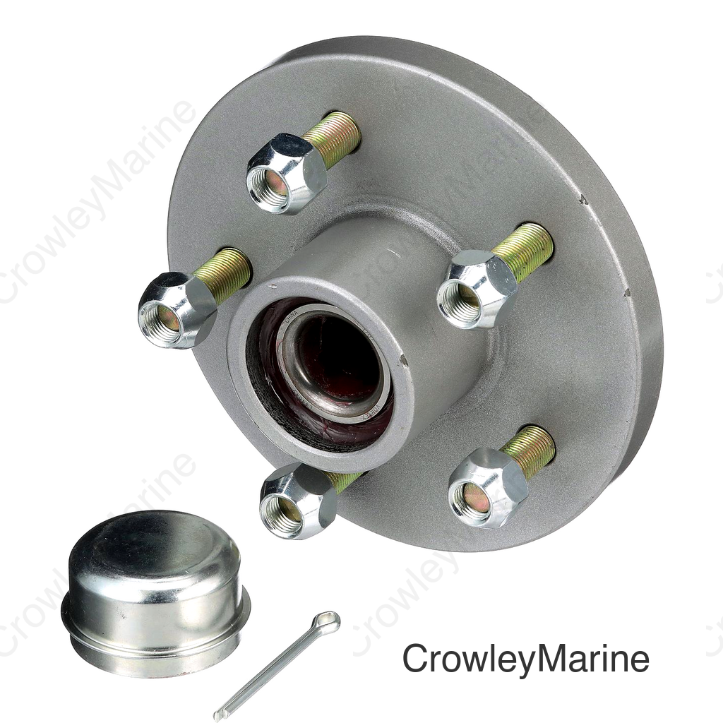 Seachoice Trailer Wheel Hub, 1-3/8 In. X 1-1/16 In. Axle, 5 Lug, Galvanized, Pregreased