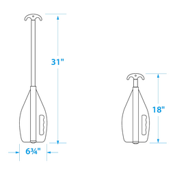 Seachoice 71090 18" - 31" Telescoping Paddle thumbnail-1