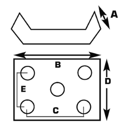 SeaChoice 50-55161 Heavy-Duty Axle U-Bolt Plate thumbnail-0