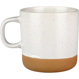 QBP Brand Ceramic Mug - White Speckle 12oz