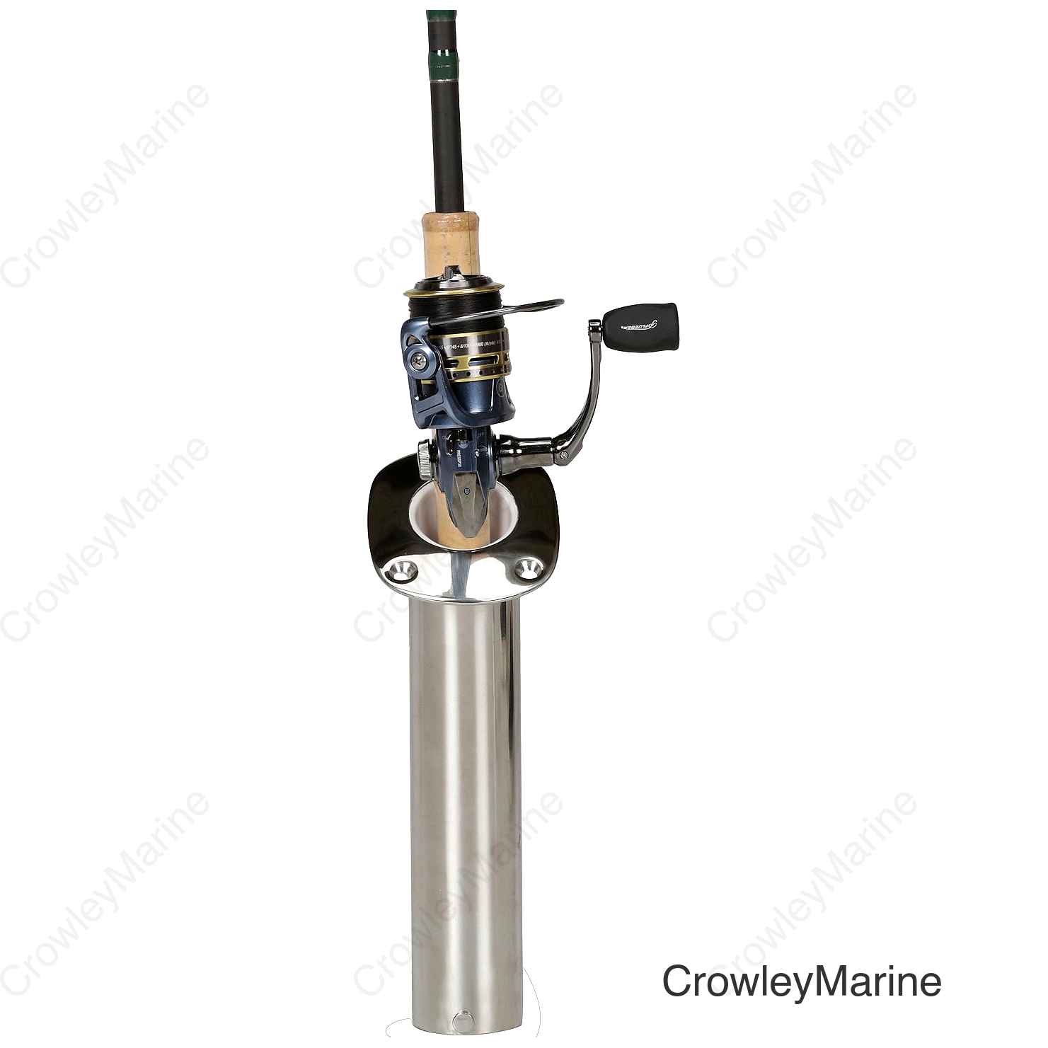 Seachoice Fishing Rod Holder, Cast Stainless Steel, 30 Degree Gunnel Mount