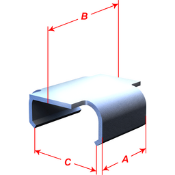 Flat Track Clips - 1.536" Total Length - 10 Pack thumbnail-1