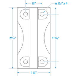 Seachoice Igloo Cooler Replacement Hinge, Plastic, Pack of 2 thumbnail-0