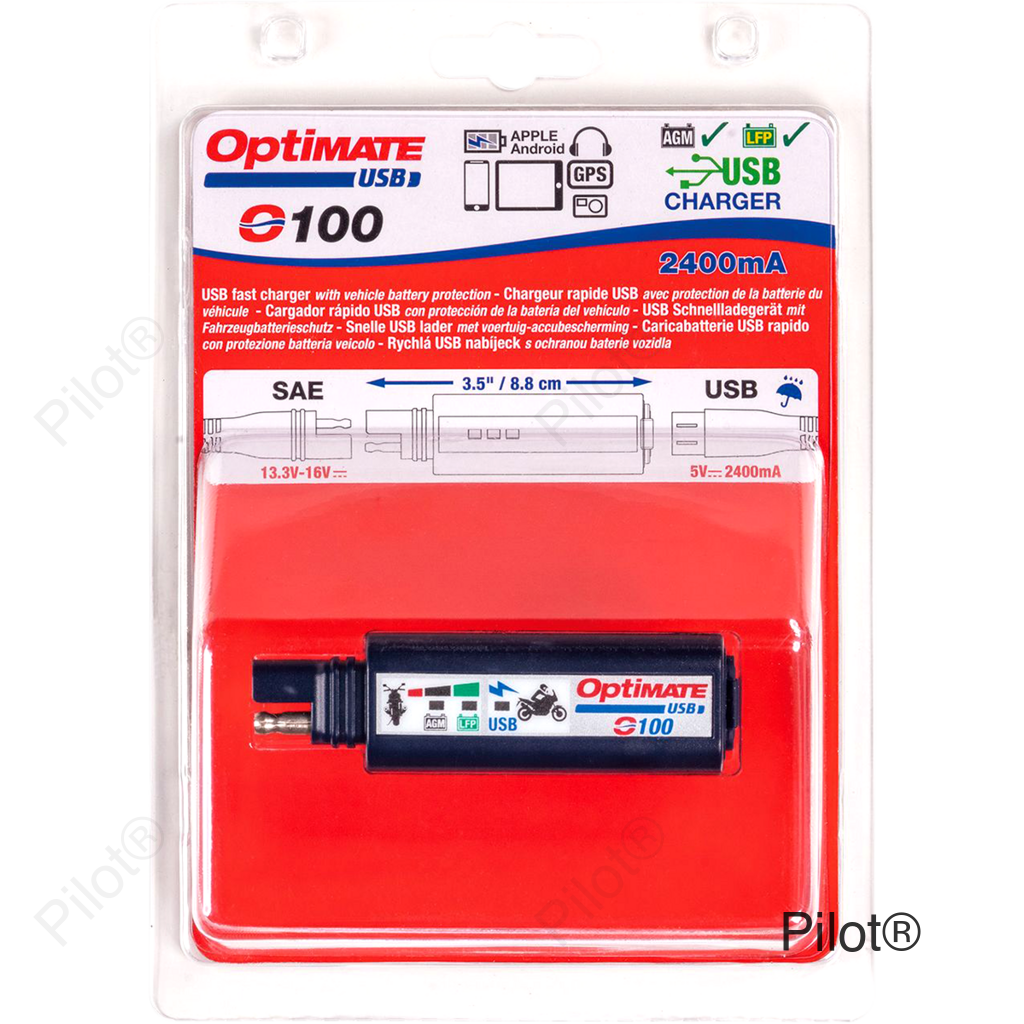 SAE to USB Charger - 2 Pin Connector - LED