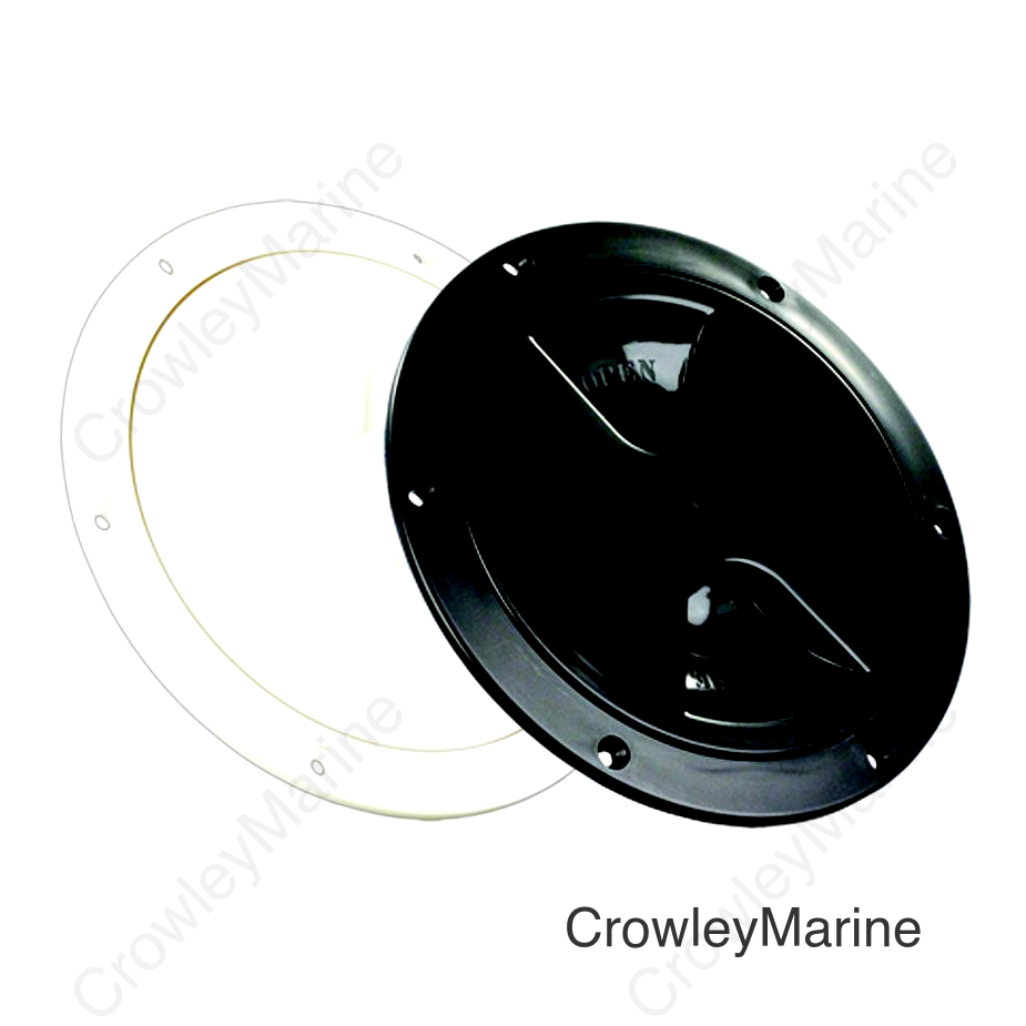 JR Products 4" Access/Deck Plate, Black