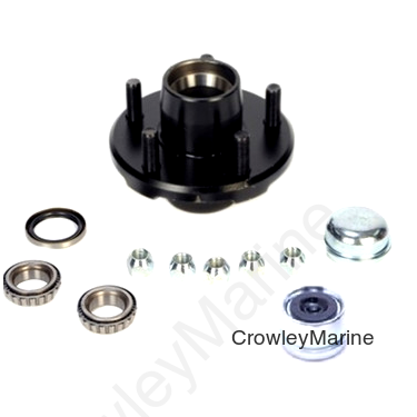 Boxed Hub Kit, GVH34822545 L44649 Bearings, Seal, Cap, Nuts, 5 1/2" Diameter Hub Flange, Painted, BT8 1" Spindle, 1000lb Capacity, Fits Dexter 2200lb Axles (106217)