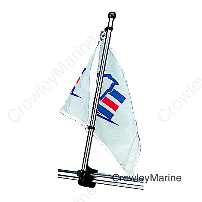 SeaDog Adjustable Rail Mount Flagpole | Injection Molded Nylon / Stainless